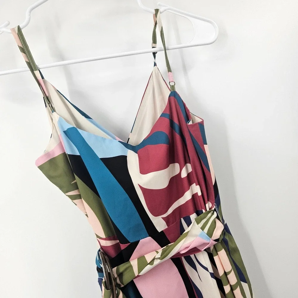 Hutch Anthropologie Sohla Wrap Maxi Dress Multi Tropical Wedding Guest Maxi Sz M - Picture 12 of 16